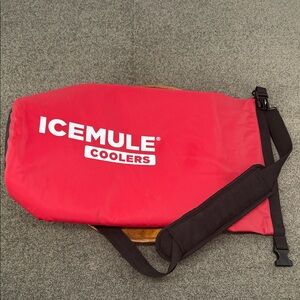 ICEMULE Red Cooler Bag Sling Backpack Camping Hiking Concert Insulated Sports